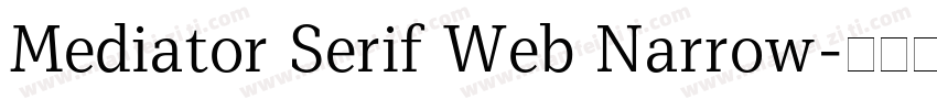 Mediator Serif Web Narrow字体转换